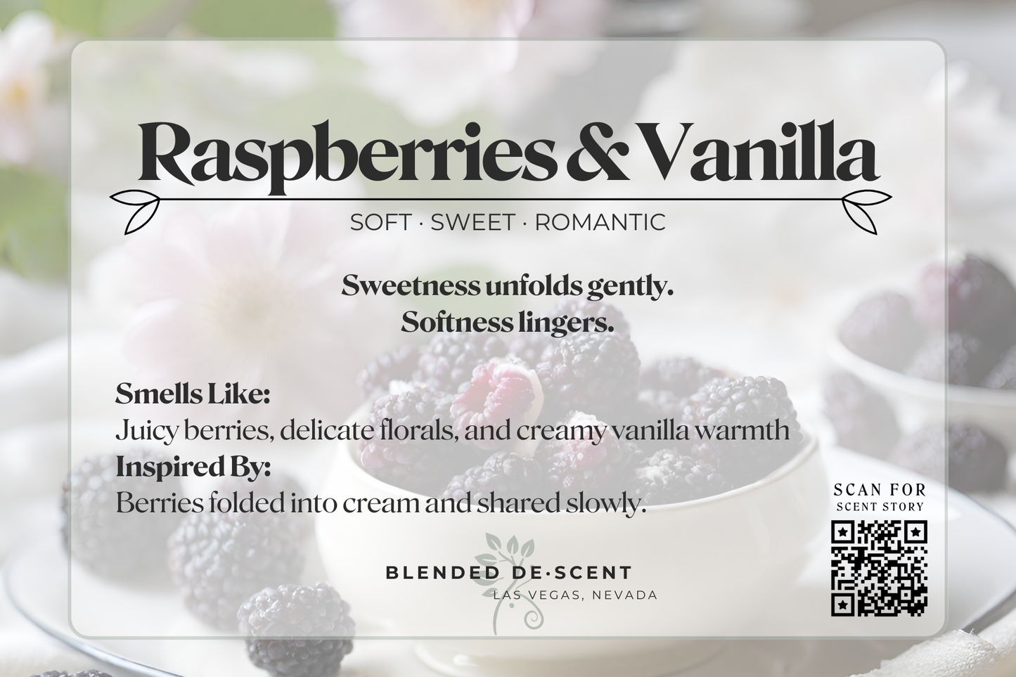 Raspberries & Vanilla - Coconut Soy Wax Melt