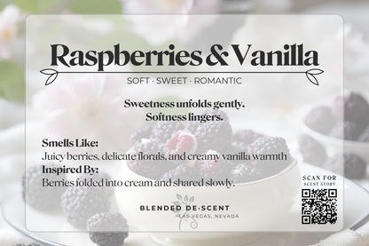 Raspberries & Vanilla - Coconut Soy Wax Melt